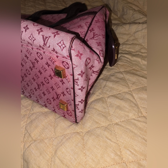 Louis Vuitton Burgundy Mini Lin - Color Faded - Picture 4 of 14